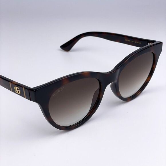 NEW Gucci GG0763S LOGO 002 Cat Eye Havana Brown Gradient Women Sunglasses - Picture 5 of 9